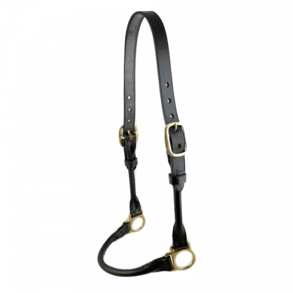 ESB Leather Rolled cattle halter in black