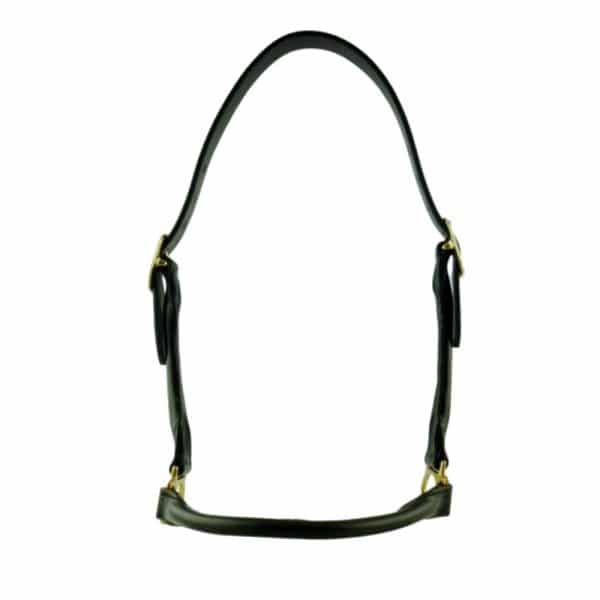 ESB Leather Rolled cattle halter in Black