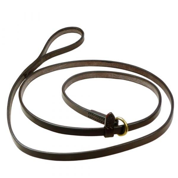 ESB Leather Slip Lead with optional Stop, in Havana