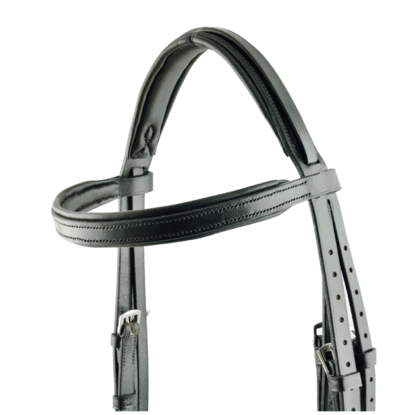 ESB Leather Comfort browband and headpiece in black